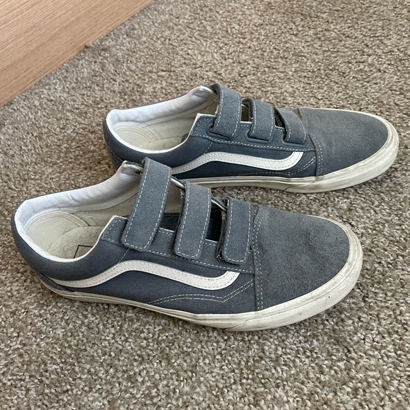 Vans Gray and White Velcro Sneakers - Picture 1 of 3